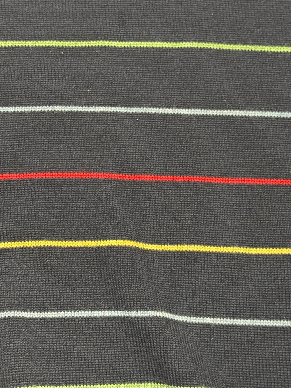 BROOKS BROTHERS Vintage Merino Wool Navy Crewneck Sweater Multicolor Stripes XL